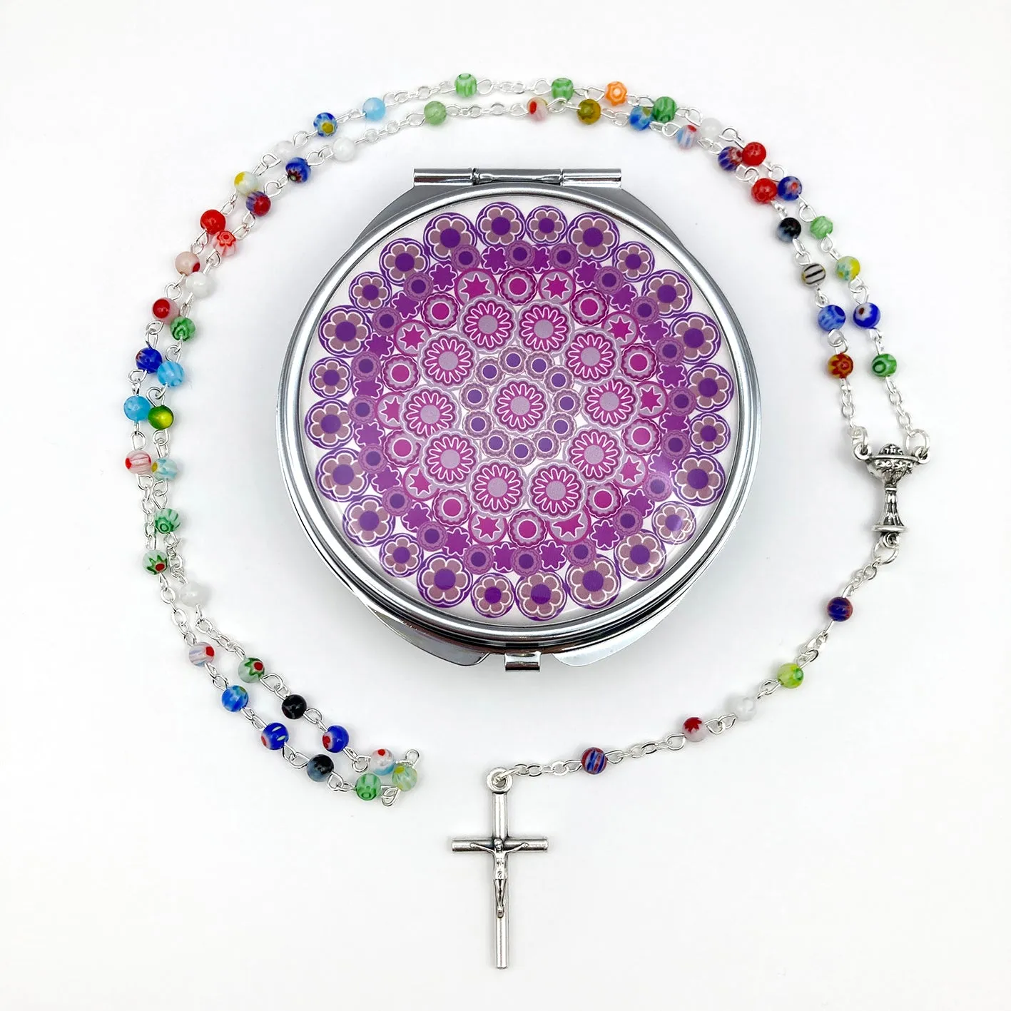 Scheichelbauer Murano Rosenkranz bunt Glas