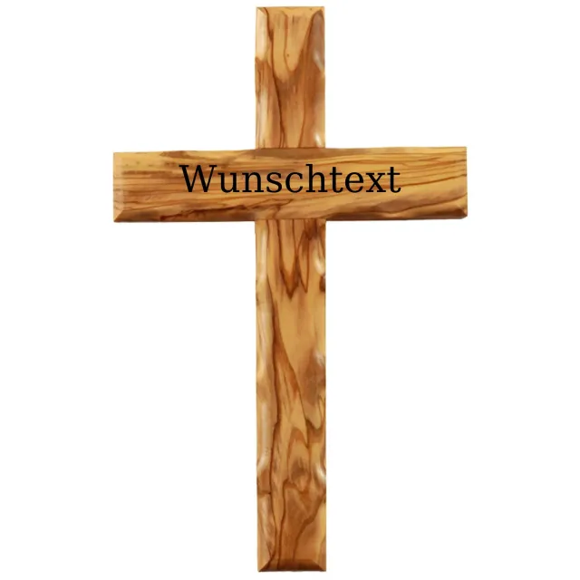 Kassis Schlichtes Kreuz Olivenholz Wandkreuz zur Taufe