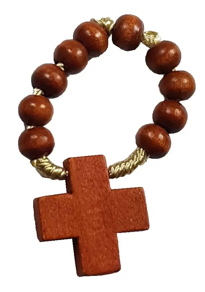 KVN Fingerrosenkranz Holzperlen