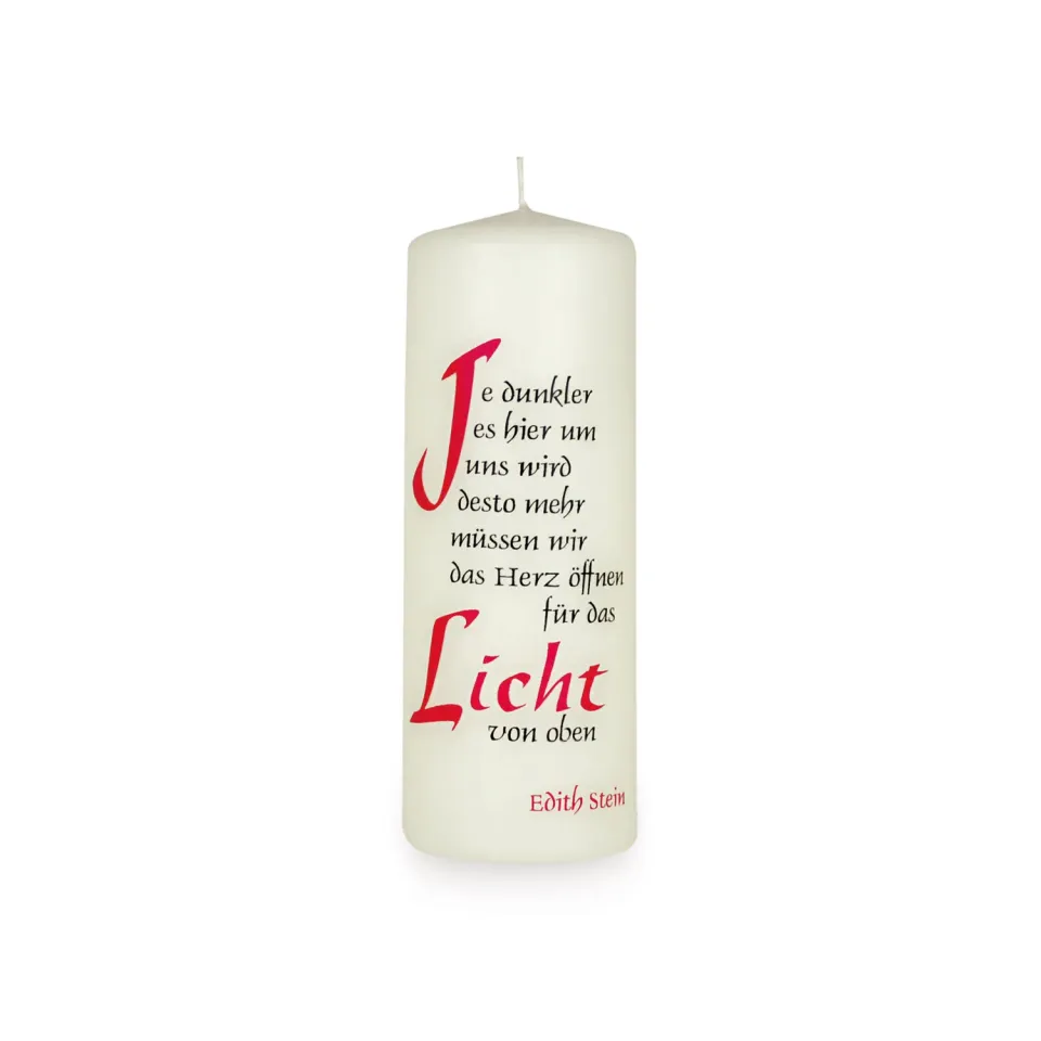 CERION Spruchkerze S 24 Kerze 165x60 mm Siebdruck
