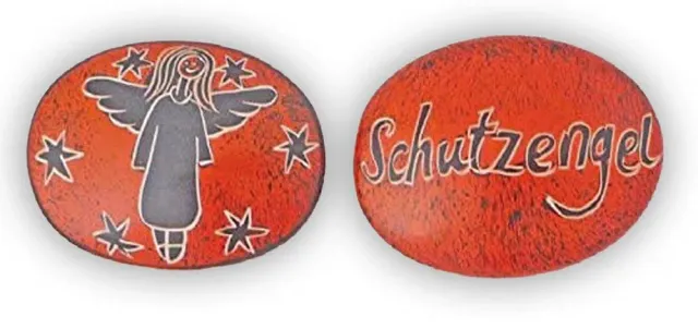 KVN Schutzengel Handschmeichler Speckstein orange 4x5cm