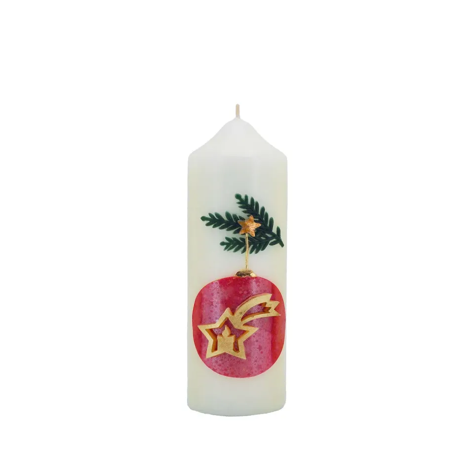 CERION W 81 Weihnachtskerze 160x60 mm handverziert