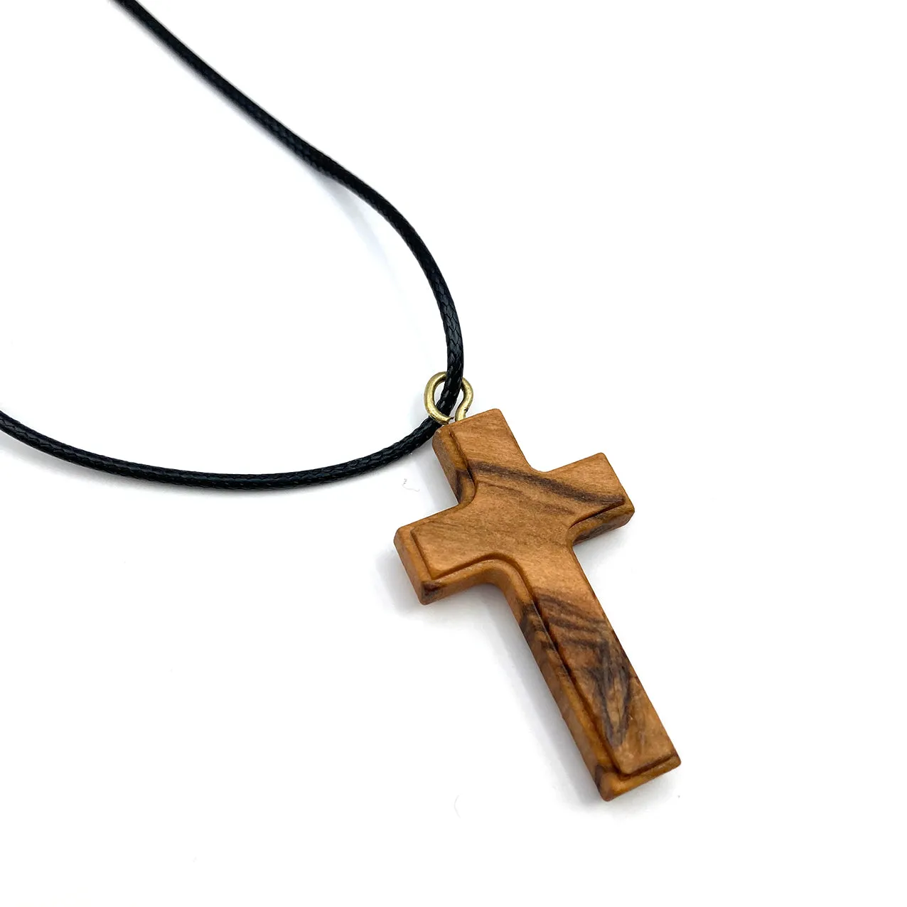 Scheichelbauer Olivenholz-Kreuz Halskette 42 cm