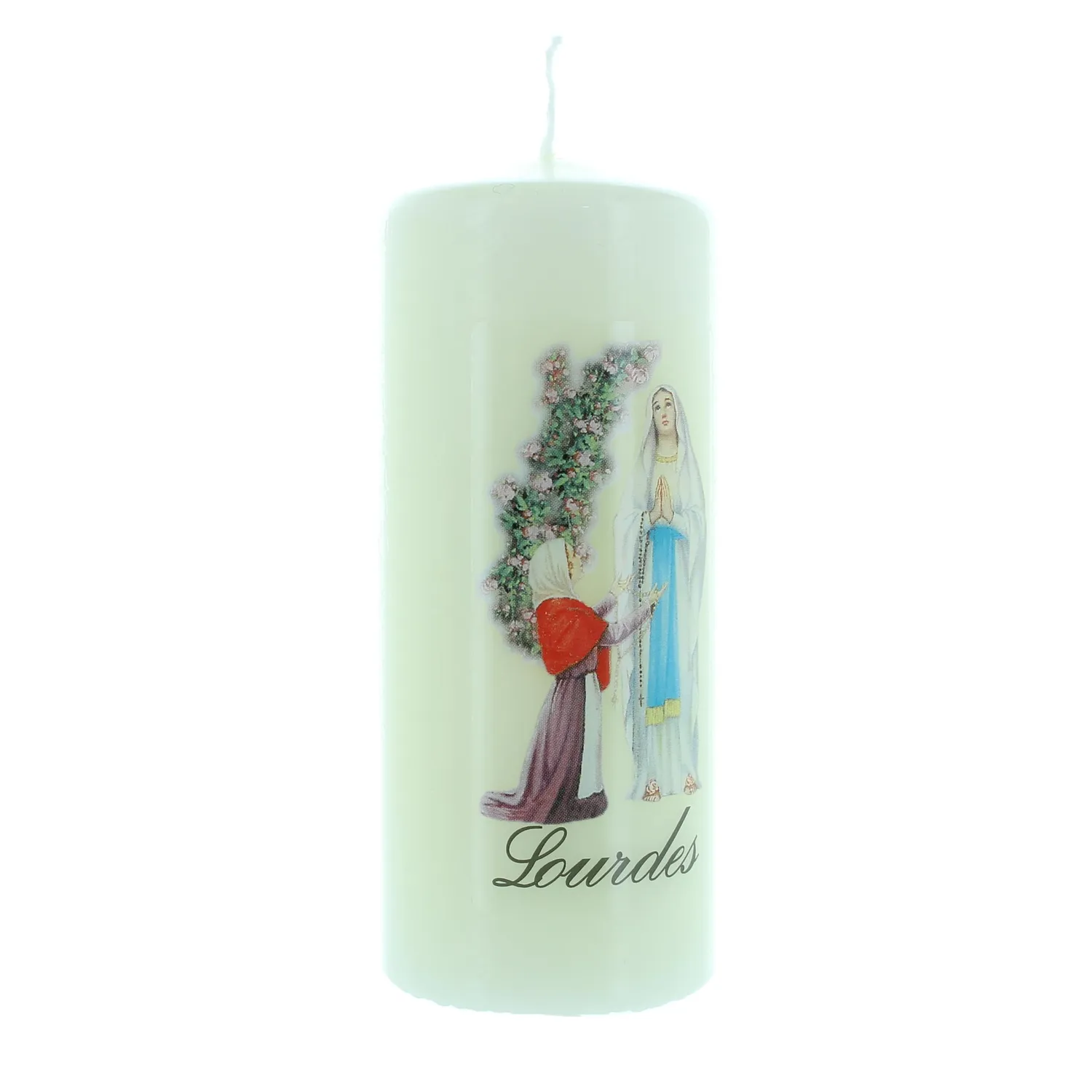 Palais du Rosaire Kerze Lourdes elfenbein 5x12 cm Naturduft