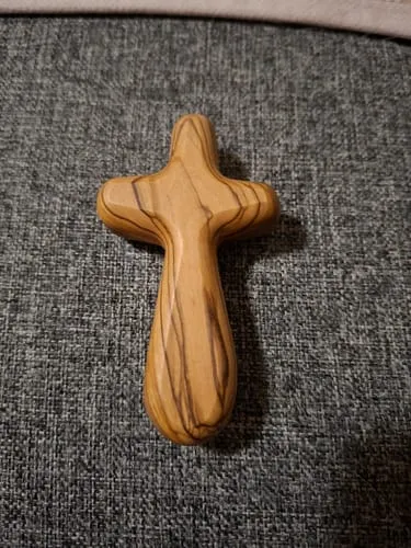 Kassis Kreuz Handschmeichler Olivenholz Handkreuz