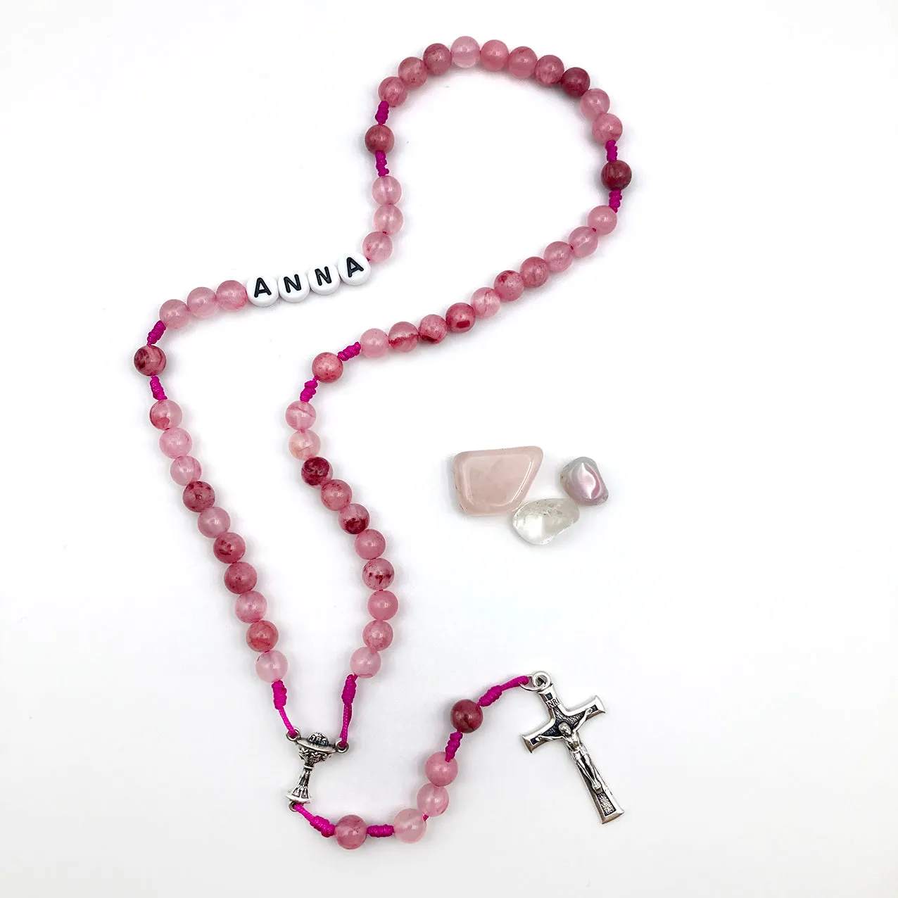 Scheichelbauer Edelstein Rosenkranz personalisierbar