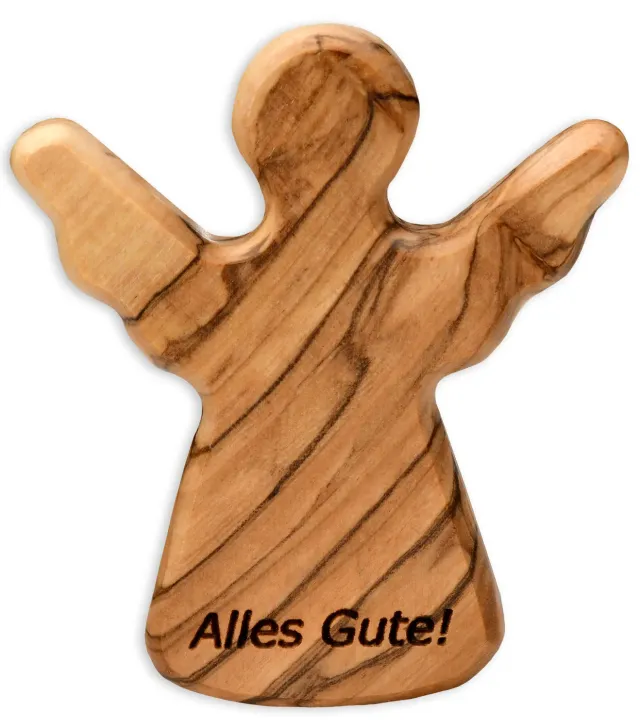 Kassis Geschenkartikel Schutzengel Handschmeichler Olivenholz