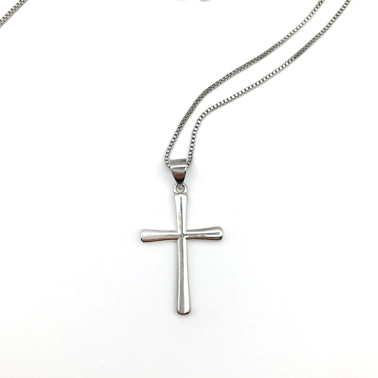 Rosenkranz-Shop Kreuz Halskette 925 Silber 45 cm Firmung