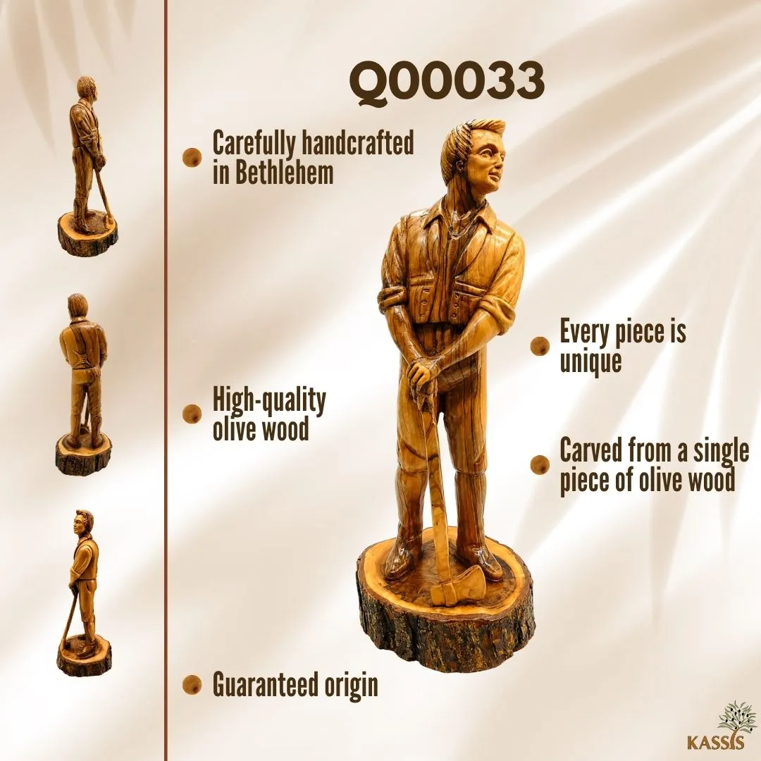 Kassis Geschenkartikel Joseph Smith Statue Olivenholz