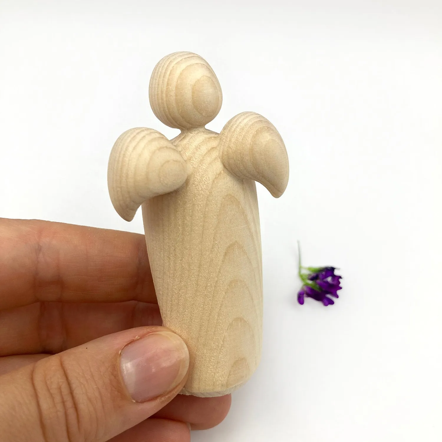 Scheichelbauer Schutzengel Herz Holzengel Zirbenholz 7,5 cm