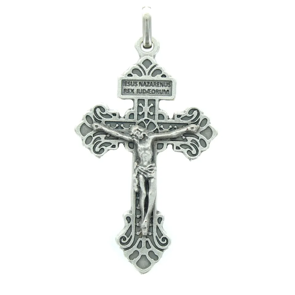 Palais du Rosaire Kreuz der Vergebung Metallkreuz 5 cm