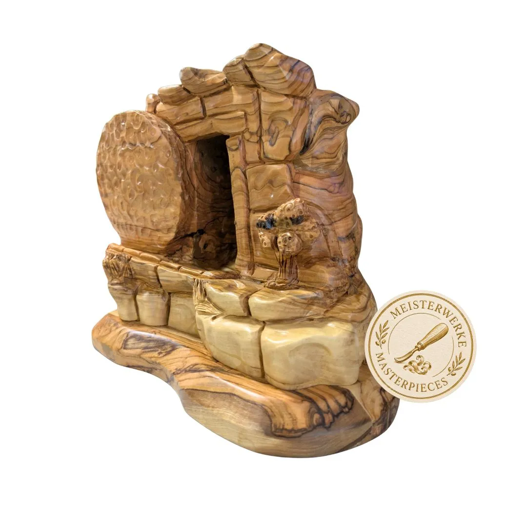 Kassis Geschenkartikel The Empty Tomb Skulptur Olivenholz Auferstehung