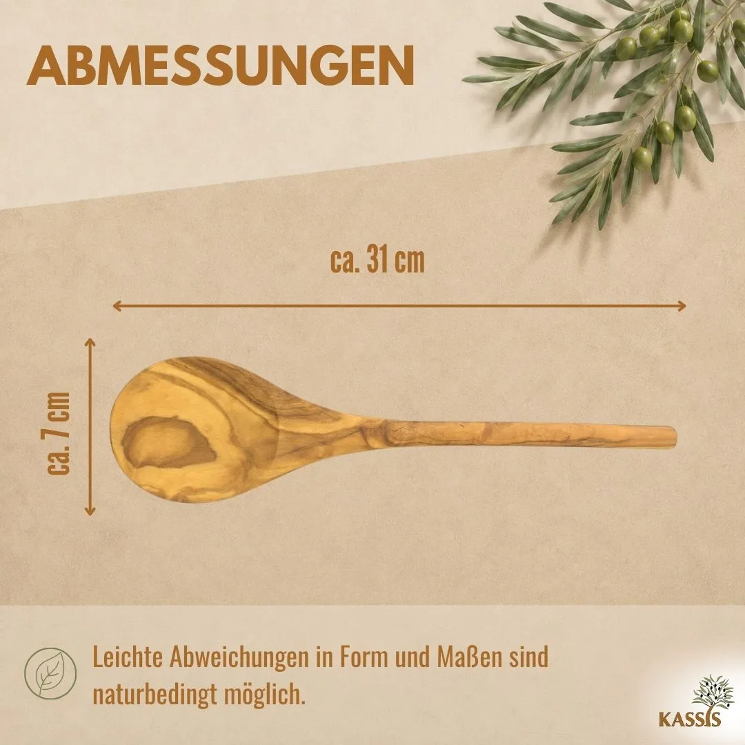 Kassis Geschenkartikel Kochlöffel 31 cm Olivenholz massiv