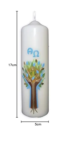 KVN Ostertischkerze Baum 170x50mm handveredelt