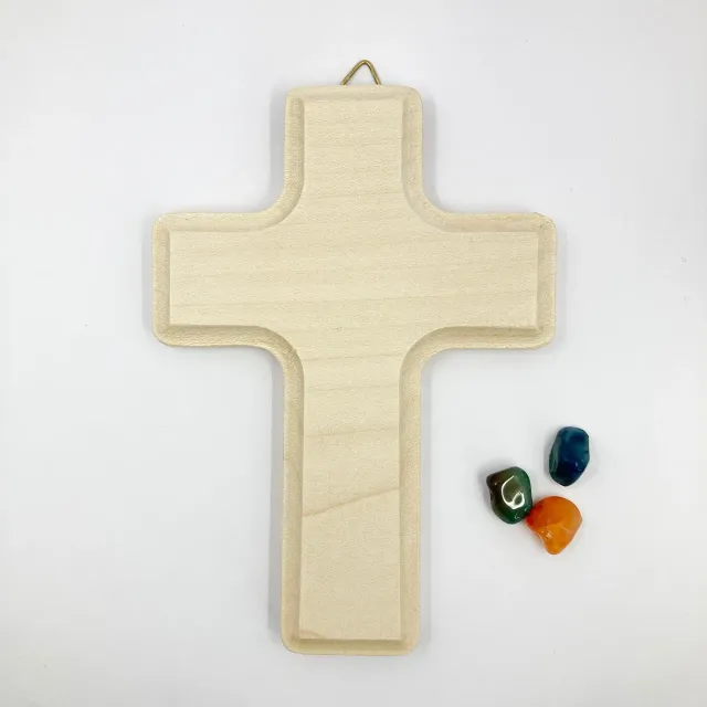 Rosenkranz-shop Wandkreuz Lindenholz natur 13 cm