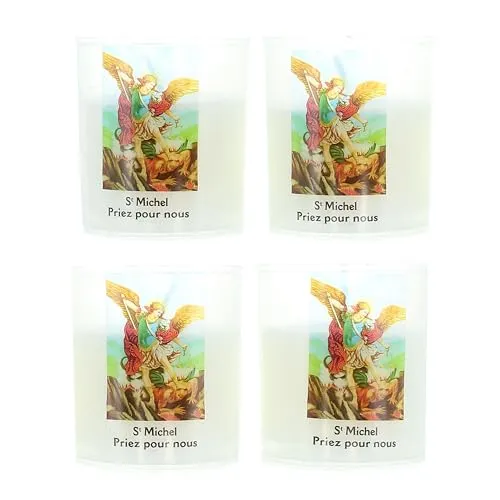 Palais du Rosaire St. Michael Kerzen 4er-Set 20 Stunden 6 cm Wachs