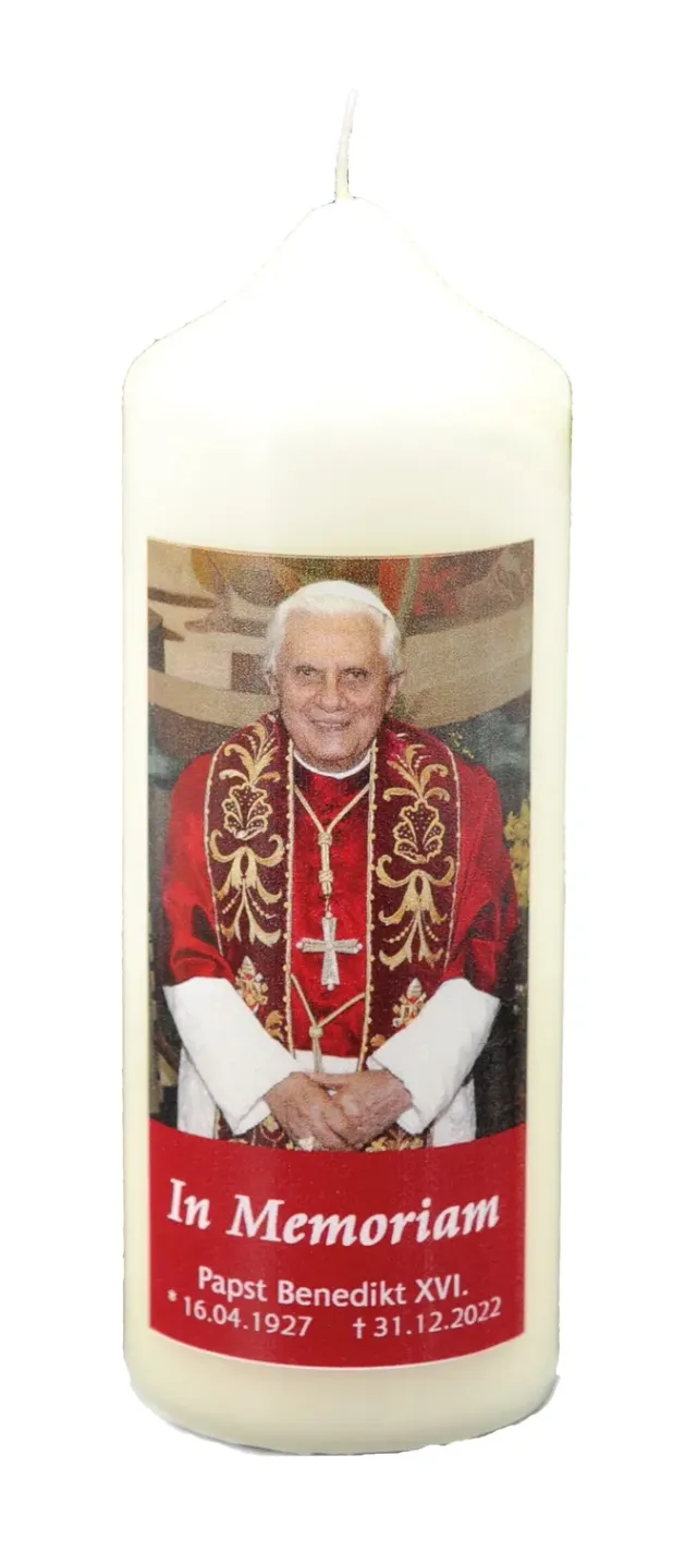 CERION PB 08 Fotokerze In Memoriam Papst Benedikt XVI.