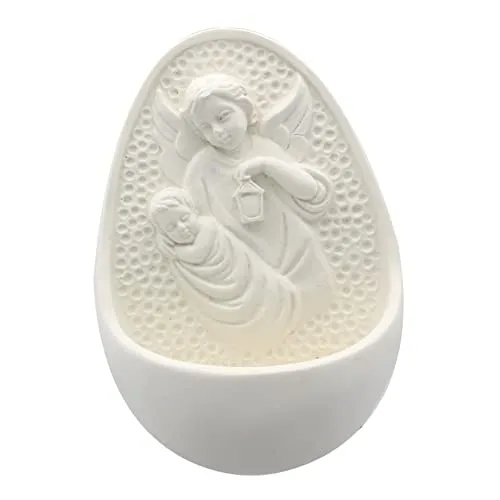 Palais du Rosaire Engel Weihwasserbecken 12 cm Alabaster