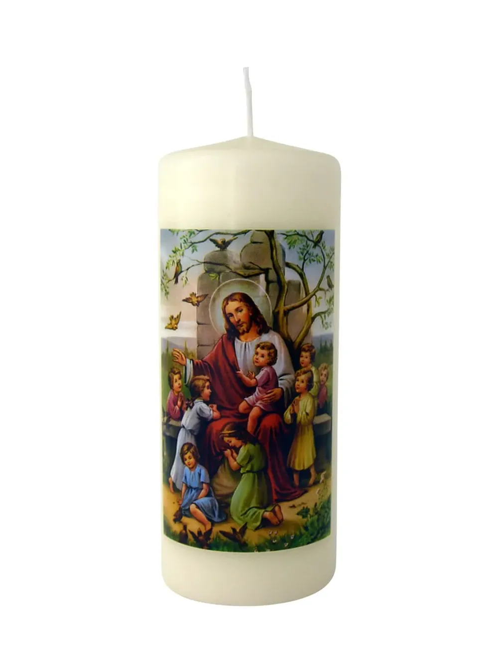 KVN Tischkerze Jesus mit den Kindern 150 × 60 mm Wachs