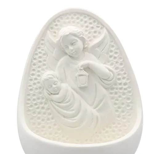 Palais du Rosaire Engel Weihwasserbecken 12 cm Alabaster