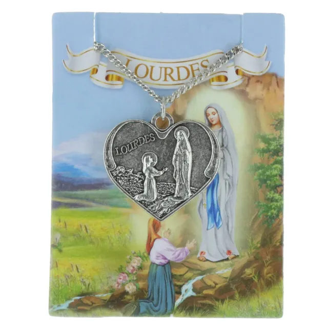Palais du Rosaire Lourdes Halskette Herz Lourdes-Wasser