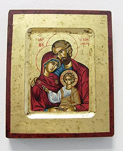 KVN Siebdruck-Ikone Heilige Familie 16 x 13 cm