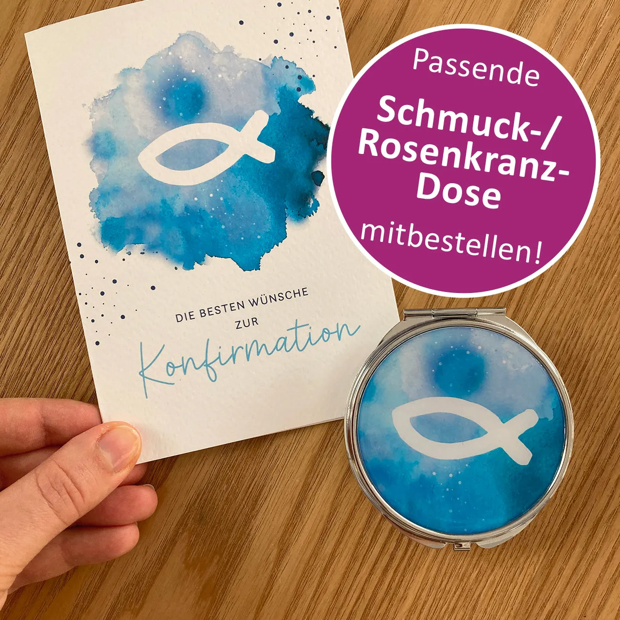 Scheichelbauer Konfirmation Fisch Glückwunschkarte A6