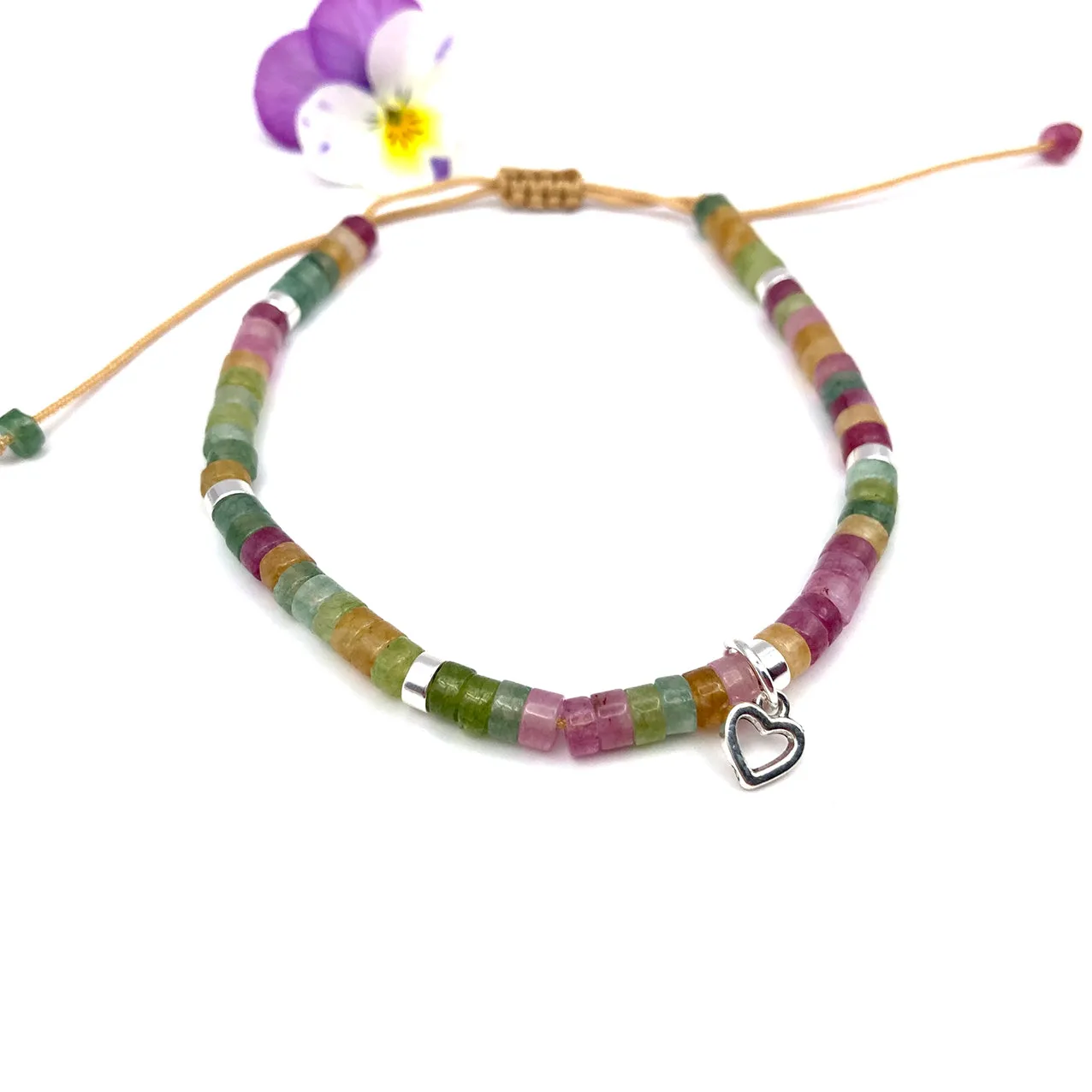 Rosenkranz-Shop Partner-Armband Firmung Edelstein verstellbar