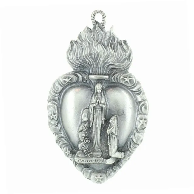 Palais du Rosaire Ex-Voto Lourdes Metall silberfarben zum Aufhängen