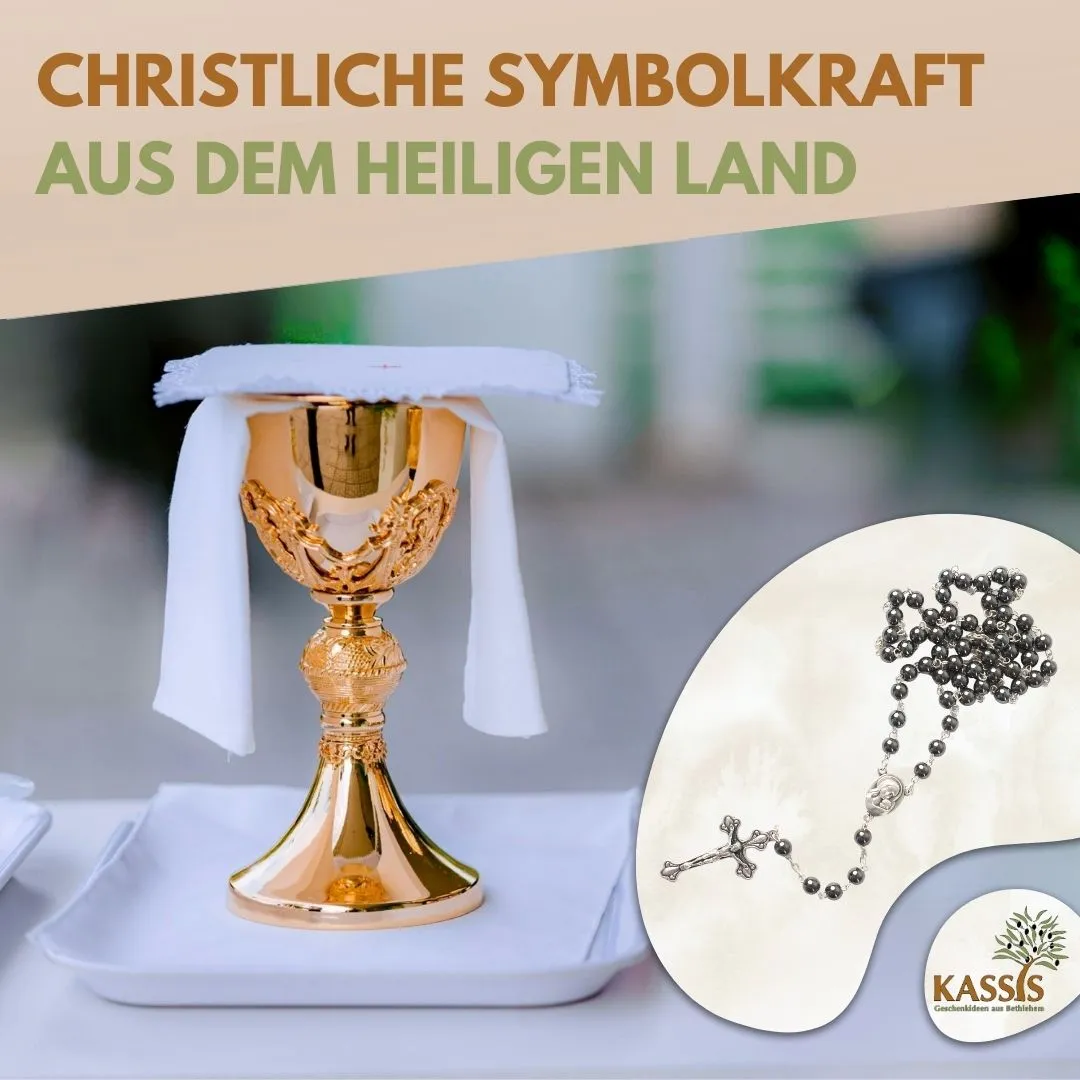 Kassis Geschenkartikel Rosenkranz Hämatitperlen 42 cm Gebetskette