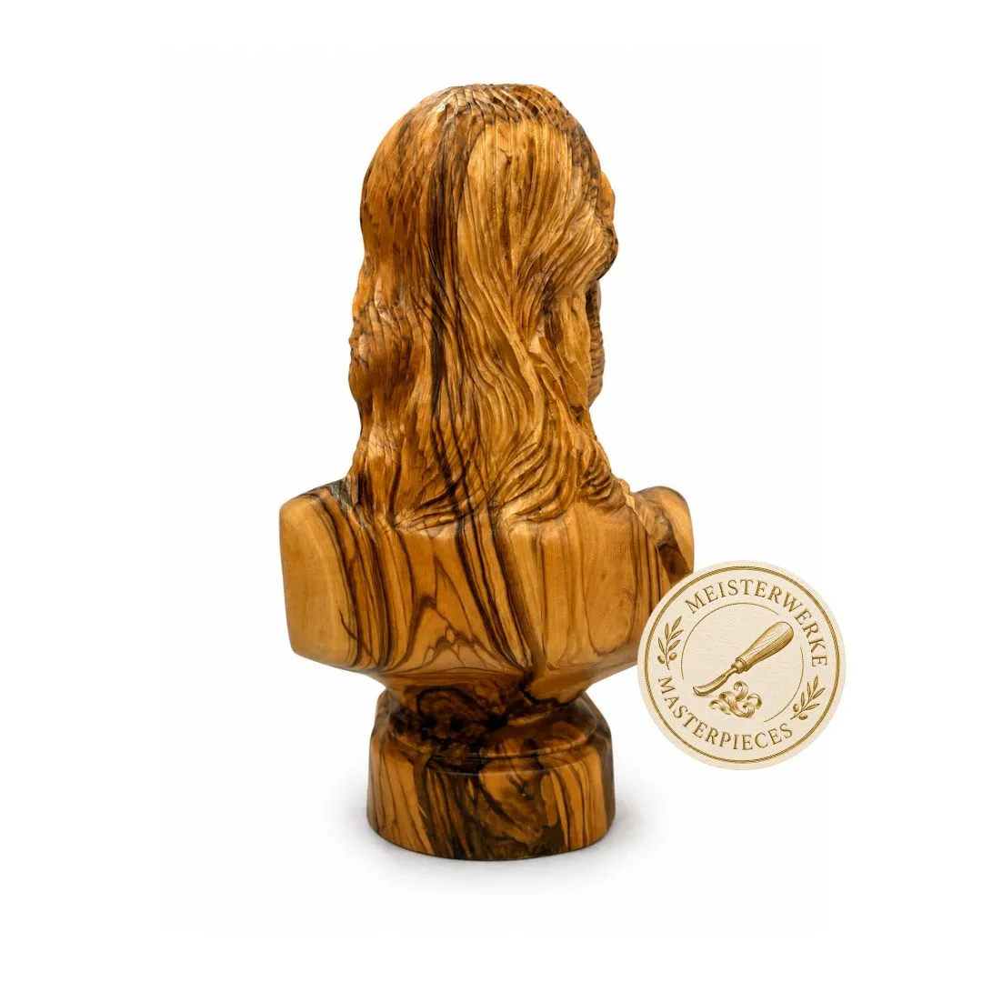 Kassis Jesus Christus Portrait Büste Olivenholz Skulptur