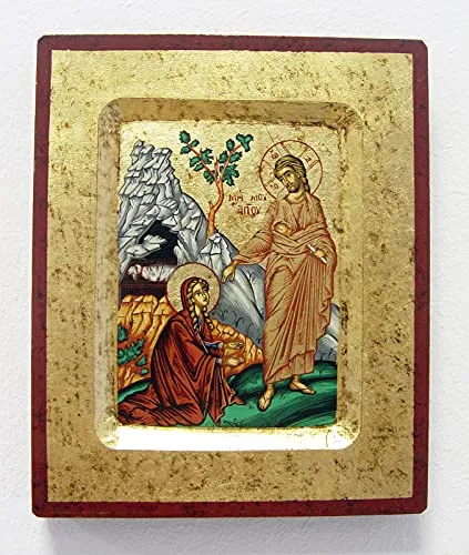 KVN Siebdruck-Ikone 16x13 cm Christus Maria Magdalena