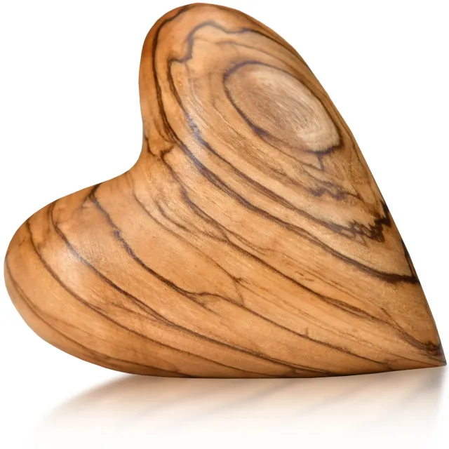 Kassis Geschenkartikel Herz Handschmeichler Olivenholz