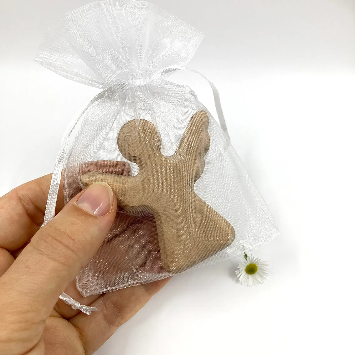 Scheichelbauer Kleiner Engel Handschmeichler Holzengel 6,5 cm natur