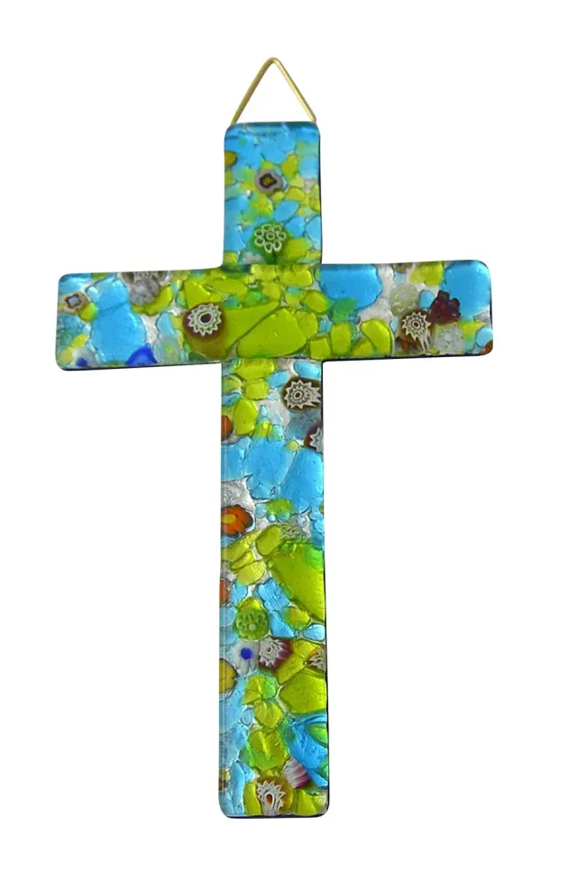 KVN Kreuz Murano-Glas 14,5x9 cm