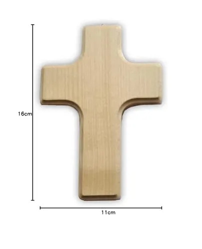 KVN Holzkreuz 16x11cm Buche mit Öse zum Aufhängen