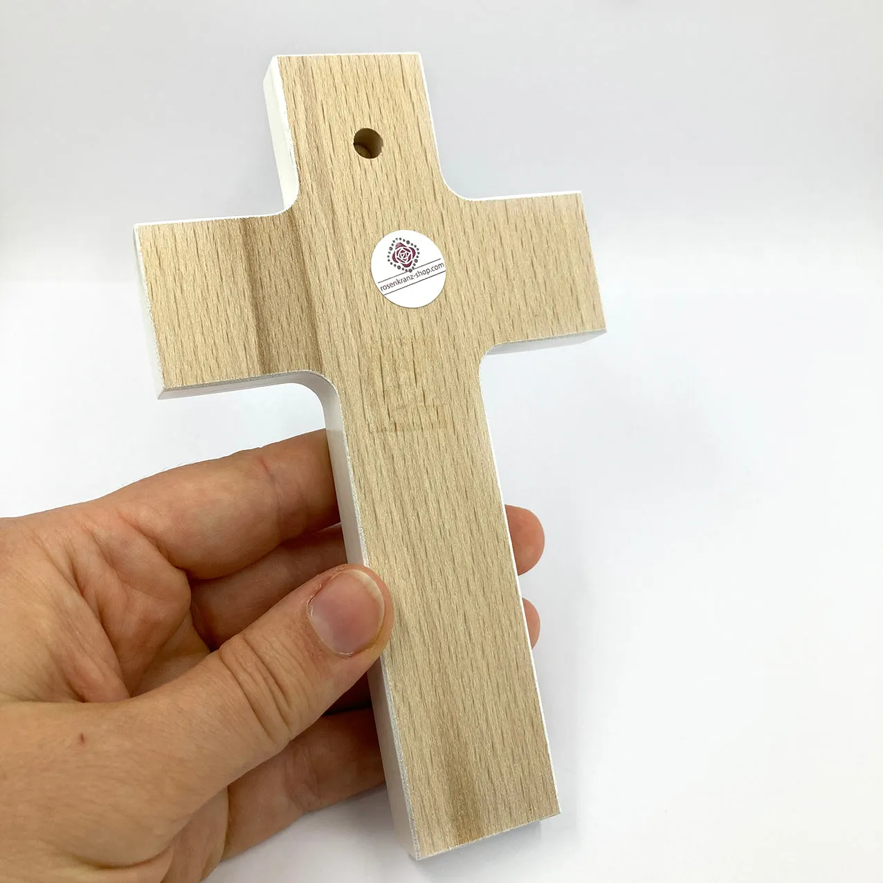 Scheichelbauer Kinderkreuz Holz weiß Engel Stern 15 cm