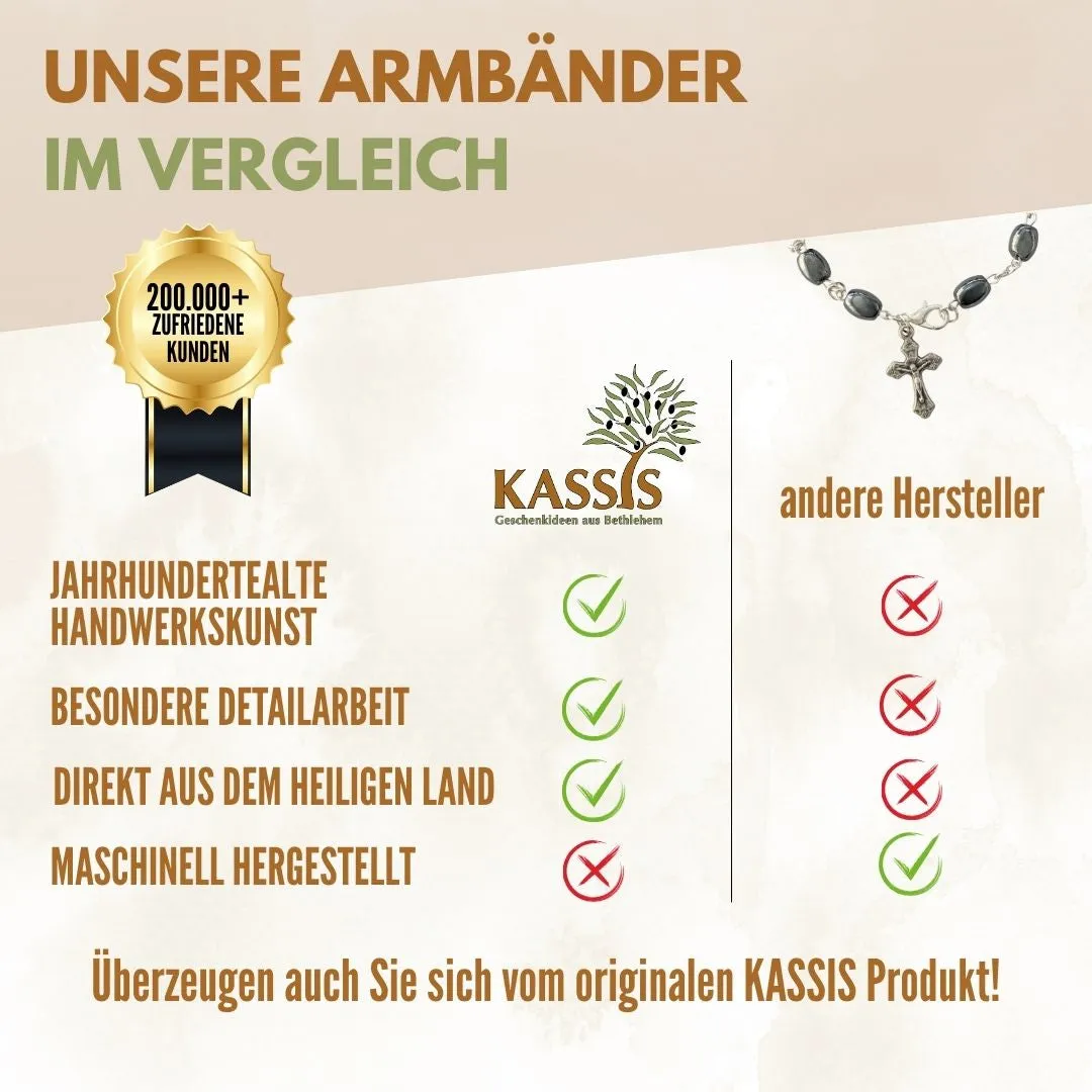Kassis Geschenkartikel Hämatit Armband Metallelemente