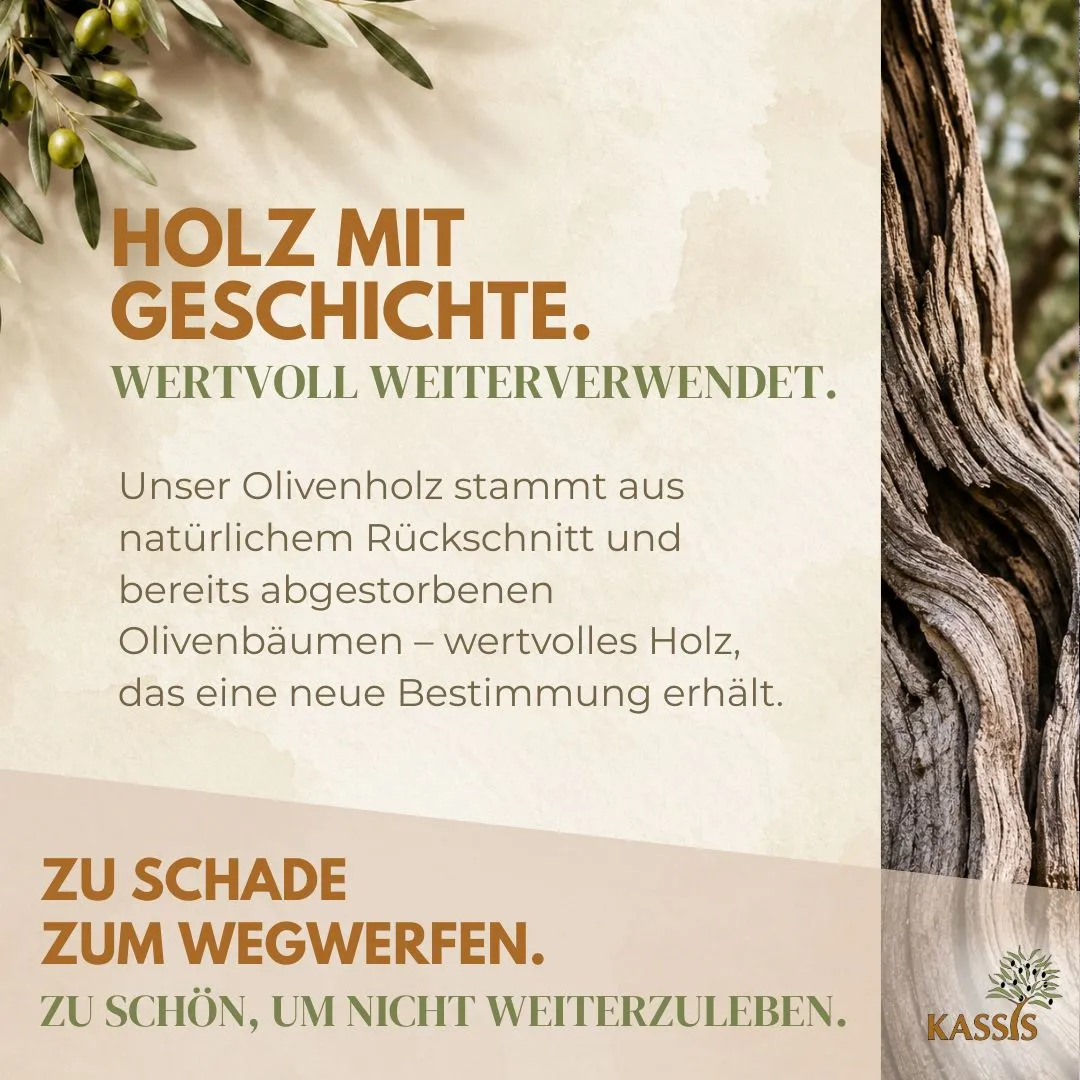 Kassis Weinglas Olivenholz Weinkelch Handgefertigt