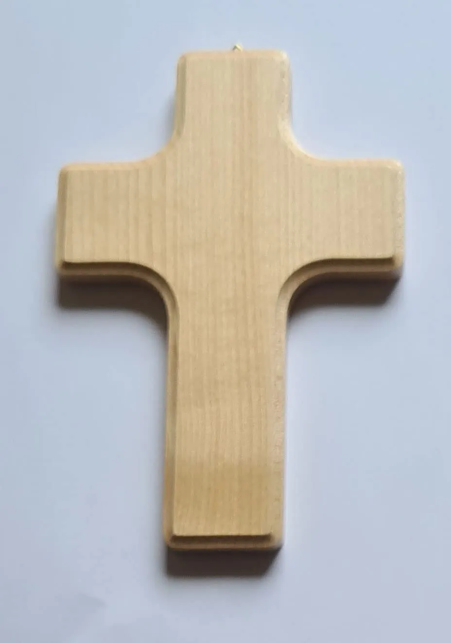 KVN Holzkreuz 16x11cm Buche mit Öse zum Aufhängen