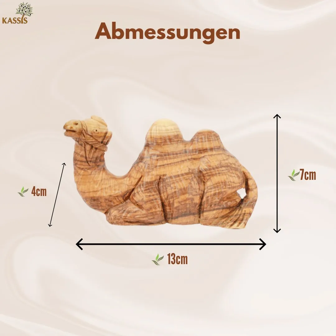 Kassis Geschenkartikel Kamel Krippenfigur 13 cm Olivenholz