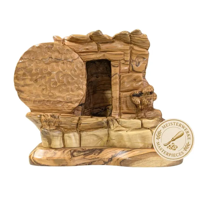 Kassis Geschenkartikel The Empty Tomb Skulptur Olivenholz Auferstehung