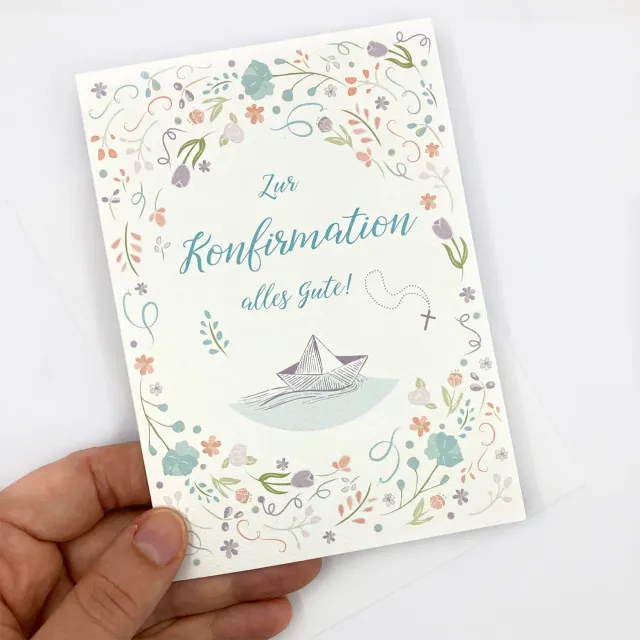 Rosenkränze Scheichelbauer Glückwunschkarte Konfirmation A6