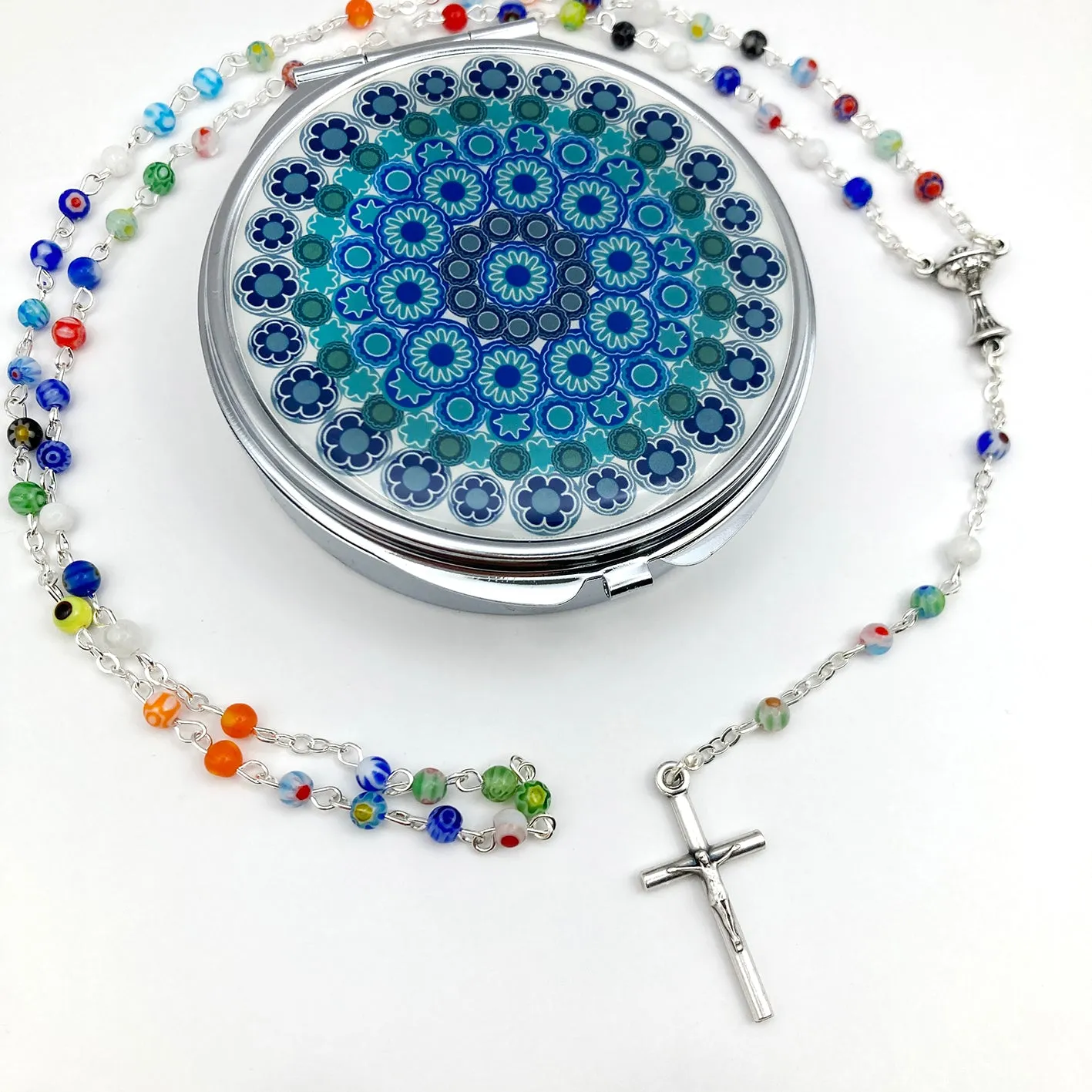 Scheichelbauer Murano Rosenkranz bunt Glas