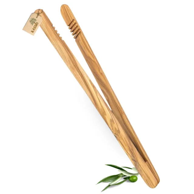 Kassis Küchenzange Olivenholz Grillzange Holz