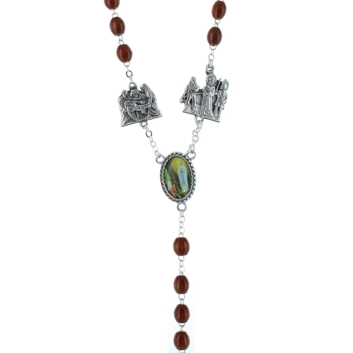 Palais du Rosaire Kreuzweg Rosenkranz Holz