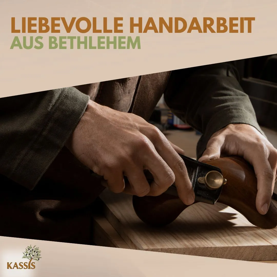 Kassis Weihnachtskrippe Olivenholz Set Figuren ohne Gesicht
