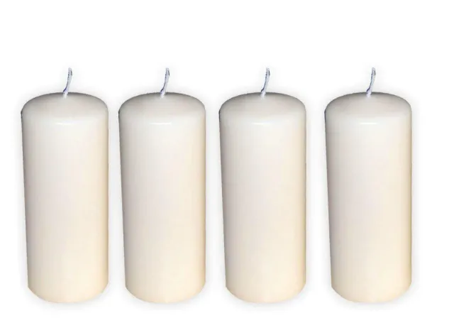 KVN Adventskranz Kerzen 4er-Set cremeweiß 14 x 6 cm