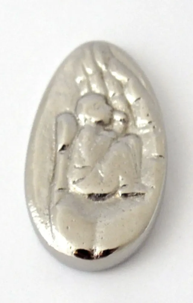 KVN Schützende Hand Handschmeichler aus Neusilber ca. 5,5 x 3 cm