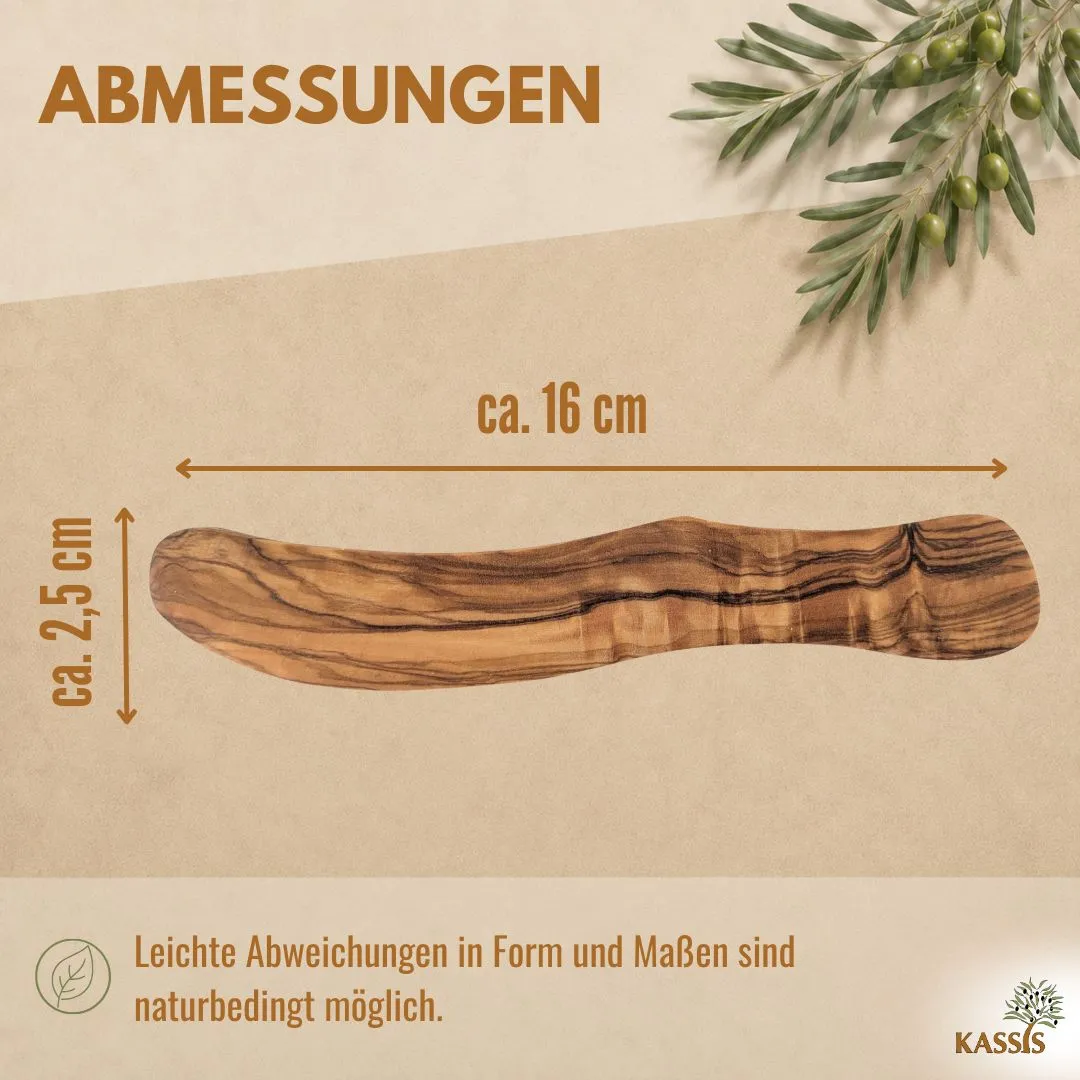 Kassis Buttermesser Olivenholz Streichmesser